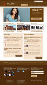 Brown Church Website Template Theme Screenshot