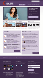 Purple Church Website Template Theme Screenshot
