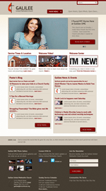 Grey/Red Church Website Template Theme Screenshot